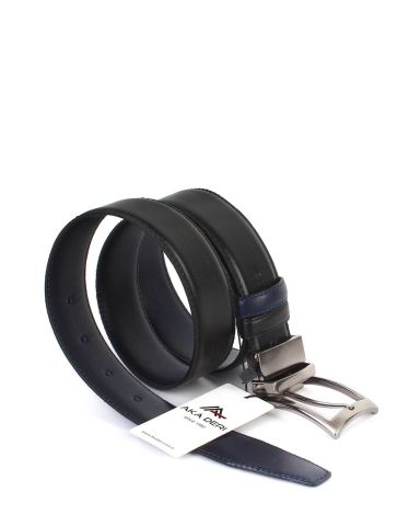 Çift Taraflı Deri Klasik Erkek Kemeri OLM8004 Lacivert