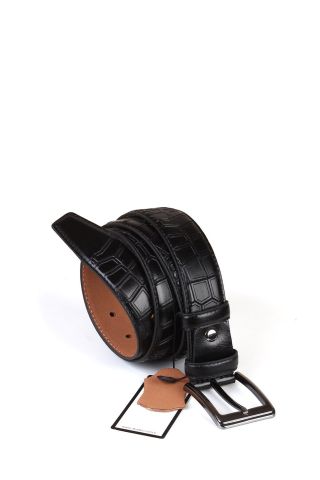 Siyah Klasik Deri Kemer OLM2025