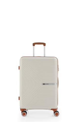 Mçs Polipropilen Valiz 65 CM OLM374 Kemik-Kahve