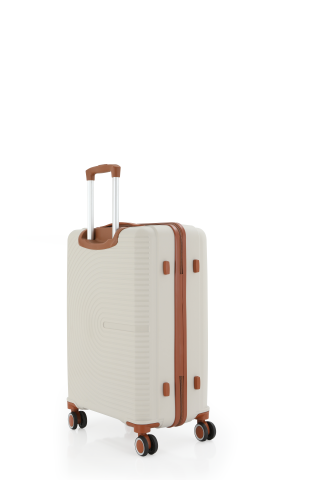 Mçs Polipropilen Valiz 65 CM OLM374 Kemik-Kahve