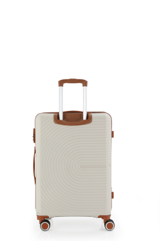 Mçs Polipropilen Valiz 65 CM OLM374 Kemik-Kahve