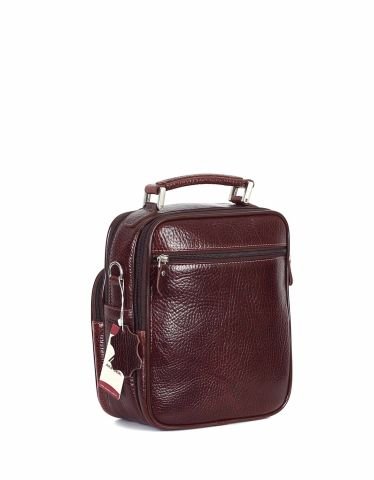 Deri El ve Omuz Çantası OLM306 Kahverengi - Parlak