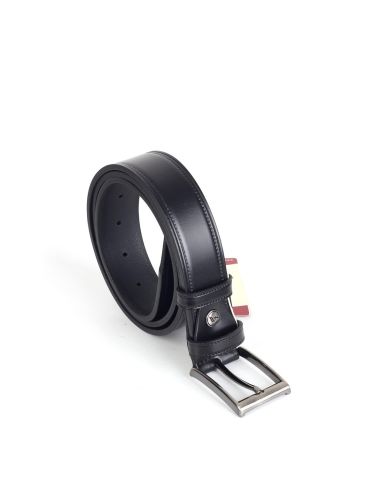 Siyah Klasik Deri Erkek Kemeri OLM0354