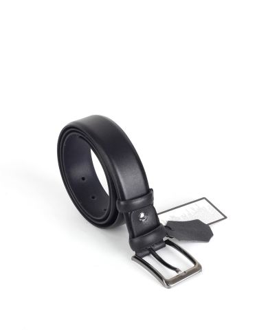 Siyah Klasik Düz Deri Kemer OLM1003 Siyah