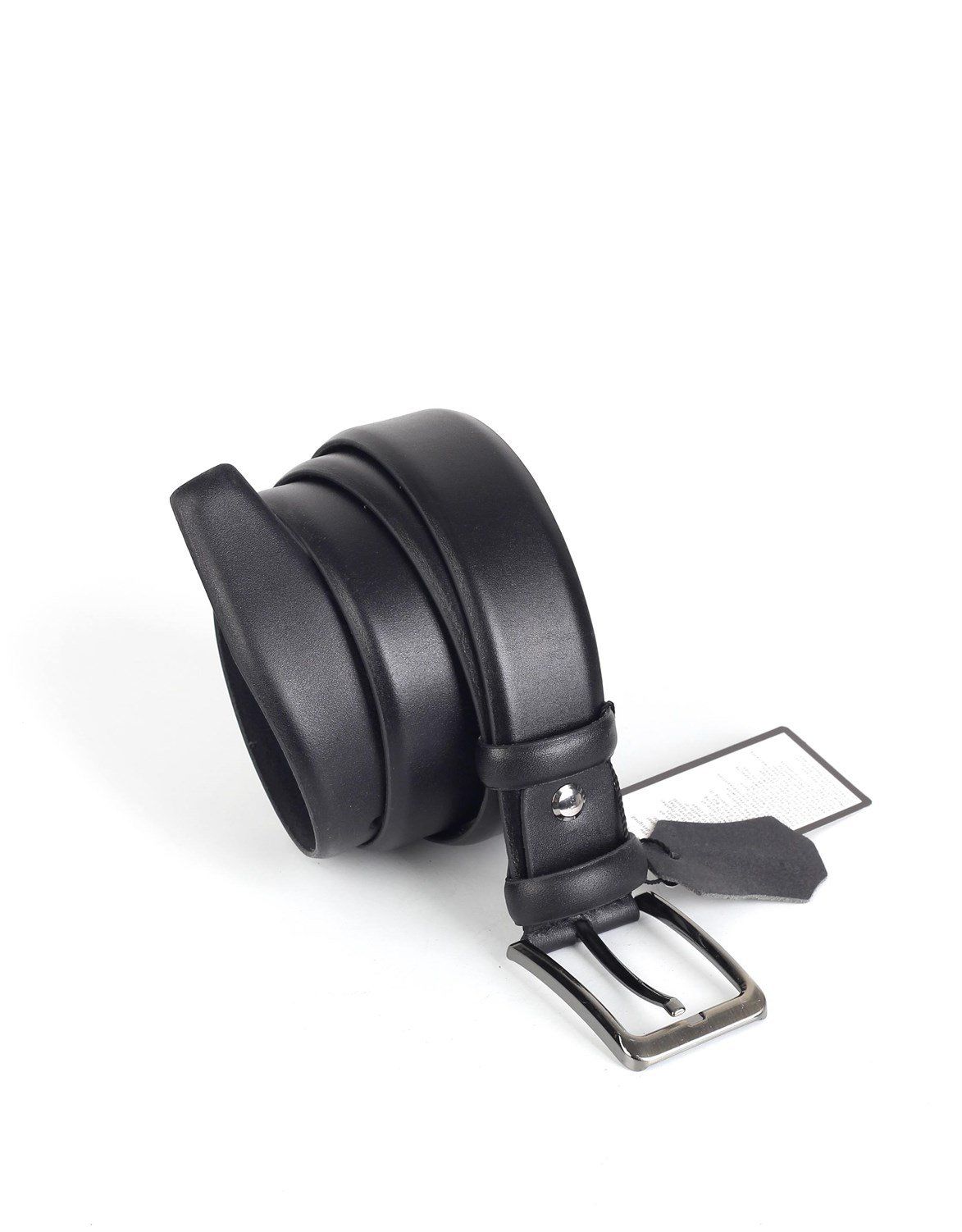 Siyah Klasik Düz Deri Kemer OLM1003 Siyah