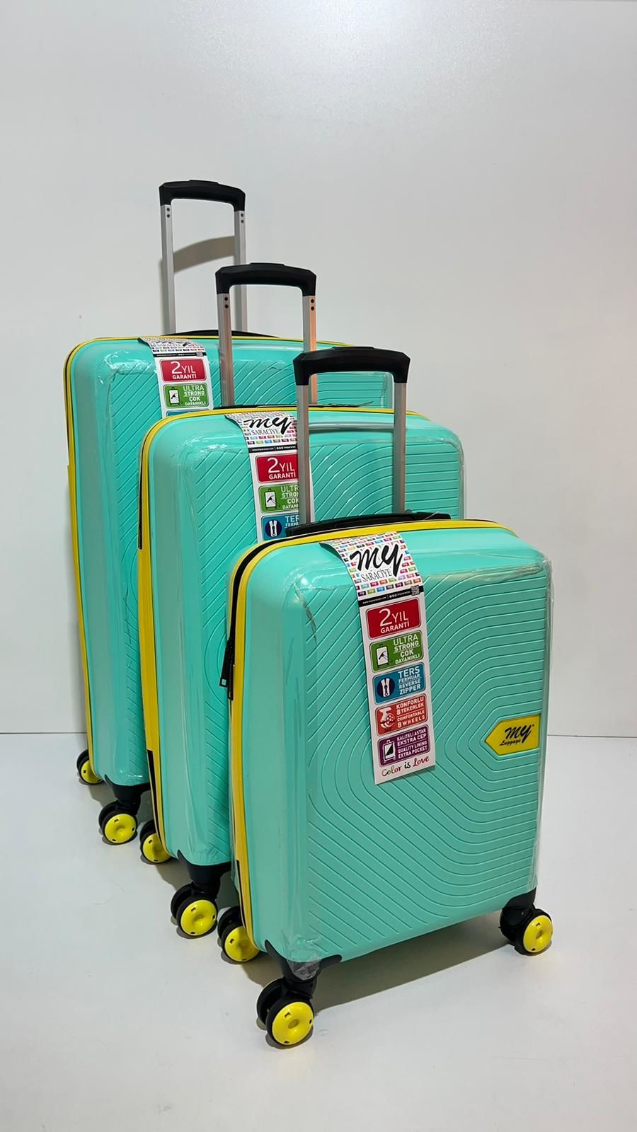 Polipropilen Üçlü Valiz Set