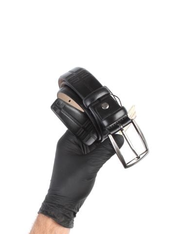 Siyah Klasik Deri Kemer OLM03