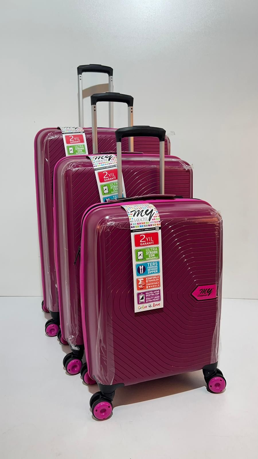 Polipropilen Üçlü Valiz Set