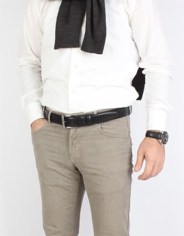 Siyah Klasik Deri Kemer OLM2001