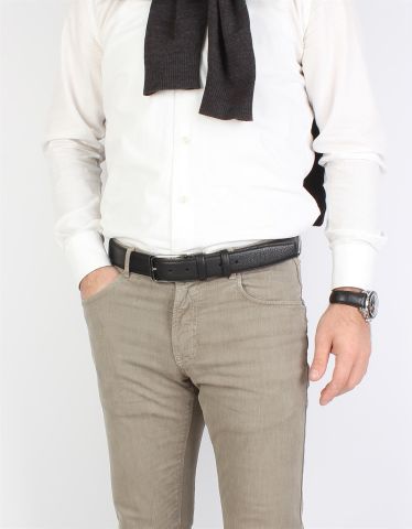 Siyah Klasik Deri Kemer OLM1001 Siyah