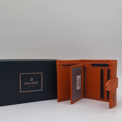 Grande Hakiki Deri Kadın Cüzdan Turuncu OLM2633