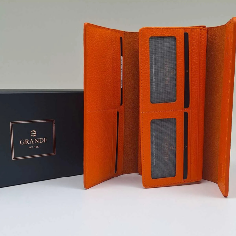 Grande Hakiki Deri Kadın Cüzdan OLM2732