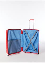 Pierre Cardin OLM04PC7070-01-KR Kırmızı Unisex 45x73x26 cm Çekçekli Sert Valiz