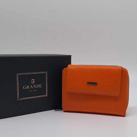 Grande Gerçek Deri Kadın Fermuarlı Cüzdan OLM2768