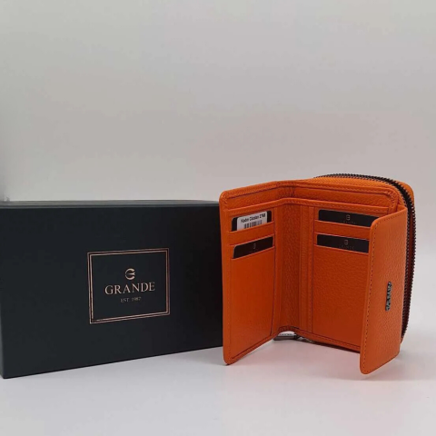 Grande Gerçek Deri Kadın Fermuarlı Cüzdan OLM2768