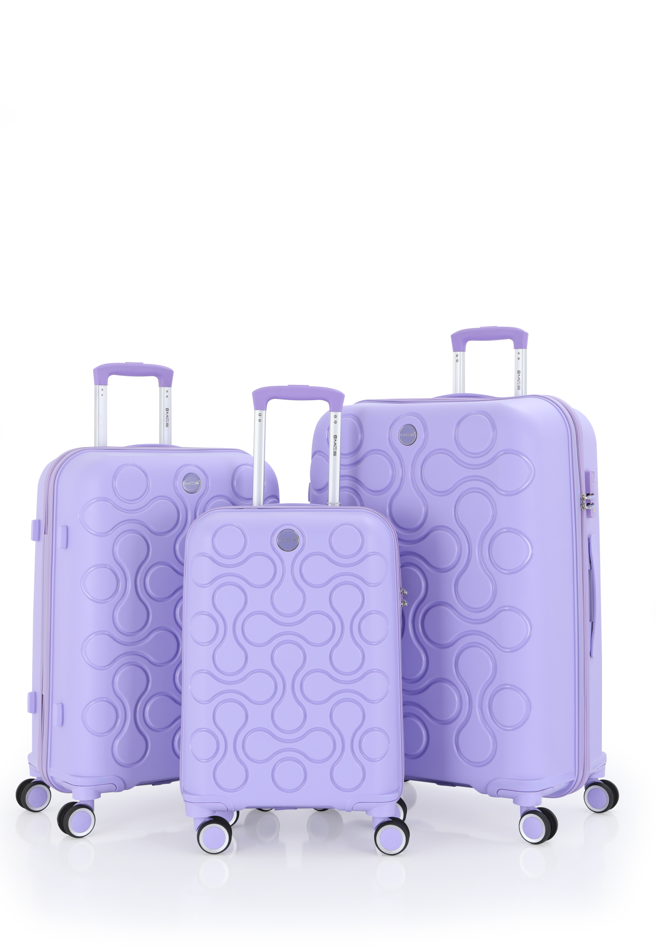 Mçs Üçlü Polipropilen Valiz Seti OLM376 Lila