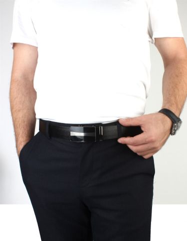 Otomatik Toka Spor Deri Kemer Siyah