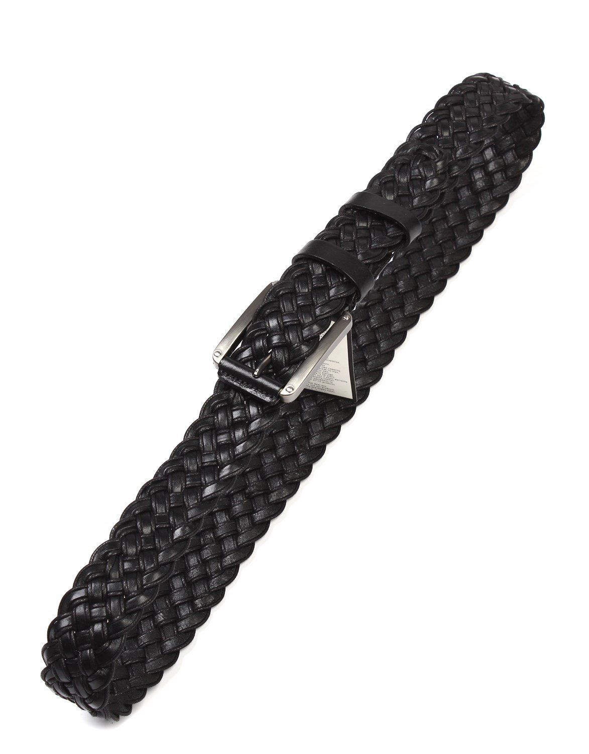 Örgülü Spor Deri Kemer Siyah