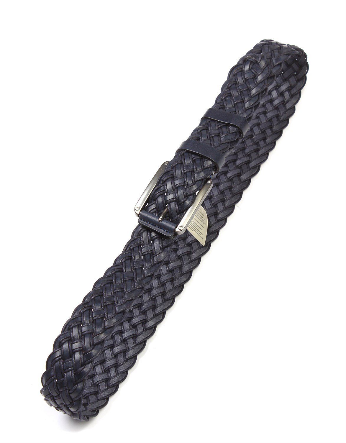 Örgülü Spor Deri Kemer Lacivert