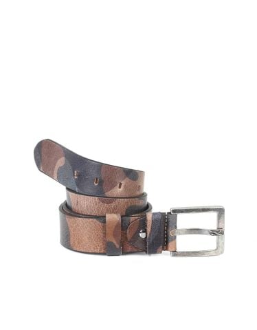 Kamuflaj Spor Deri Kemer Kahverengi