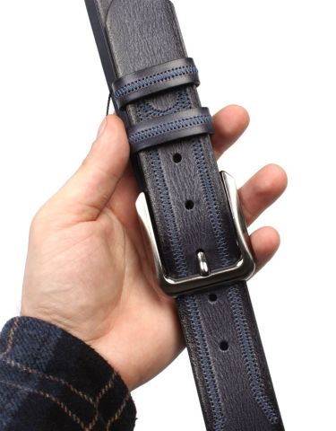 Hakiki Deri Spor Erkek Kemeri OLM189 Lacivert