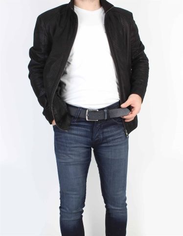 Spor Deri Kemer Lacivert