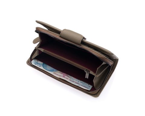 KADIN DERİ CÜZDAN - WESTPOLO OLM481 Vizon