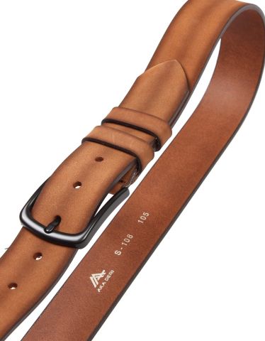 Hakiki Nubuk Deri Spor Erkek Kemeri Taba