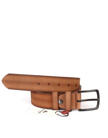 Hakiki Nubuk Deri Spor Erkek Kemeri Taba