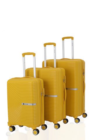 Mçs Üçlü Polipropilen Valiz Seti OLM374 Sarı