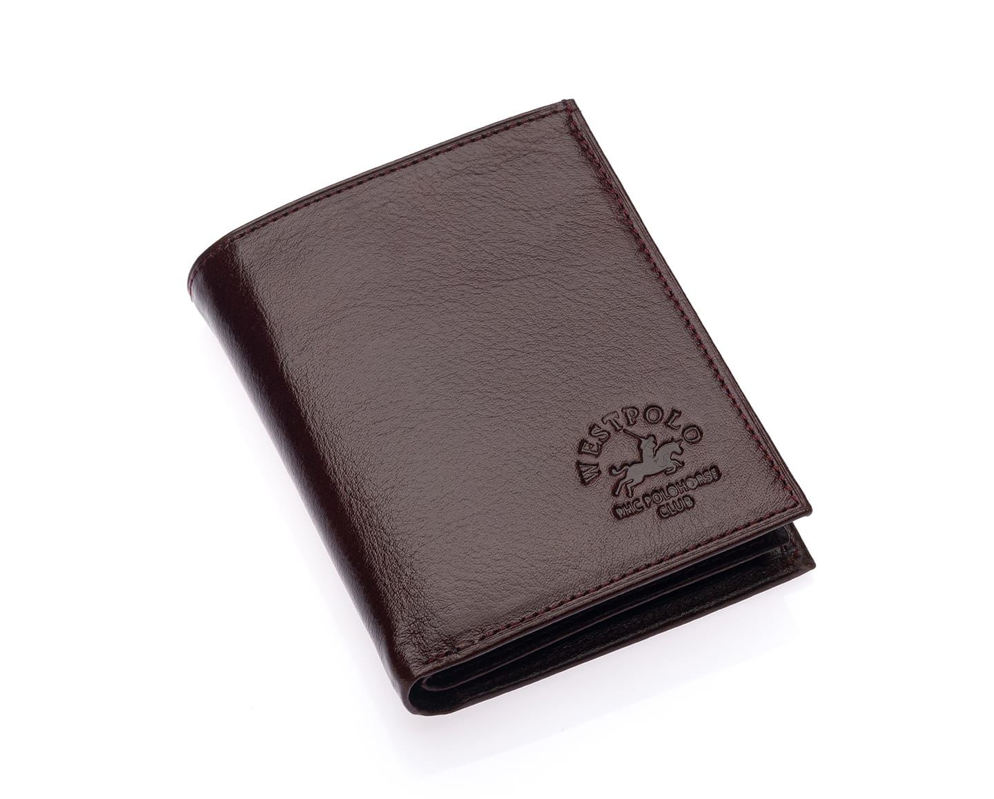 West Polo OLM06 Erkek Hakiki Deri Kartlık & Cüzdan Acı kahve