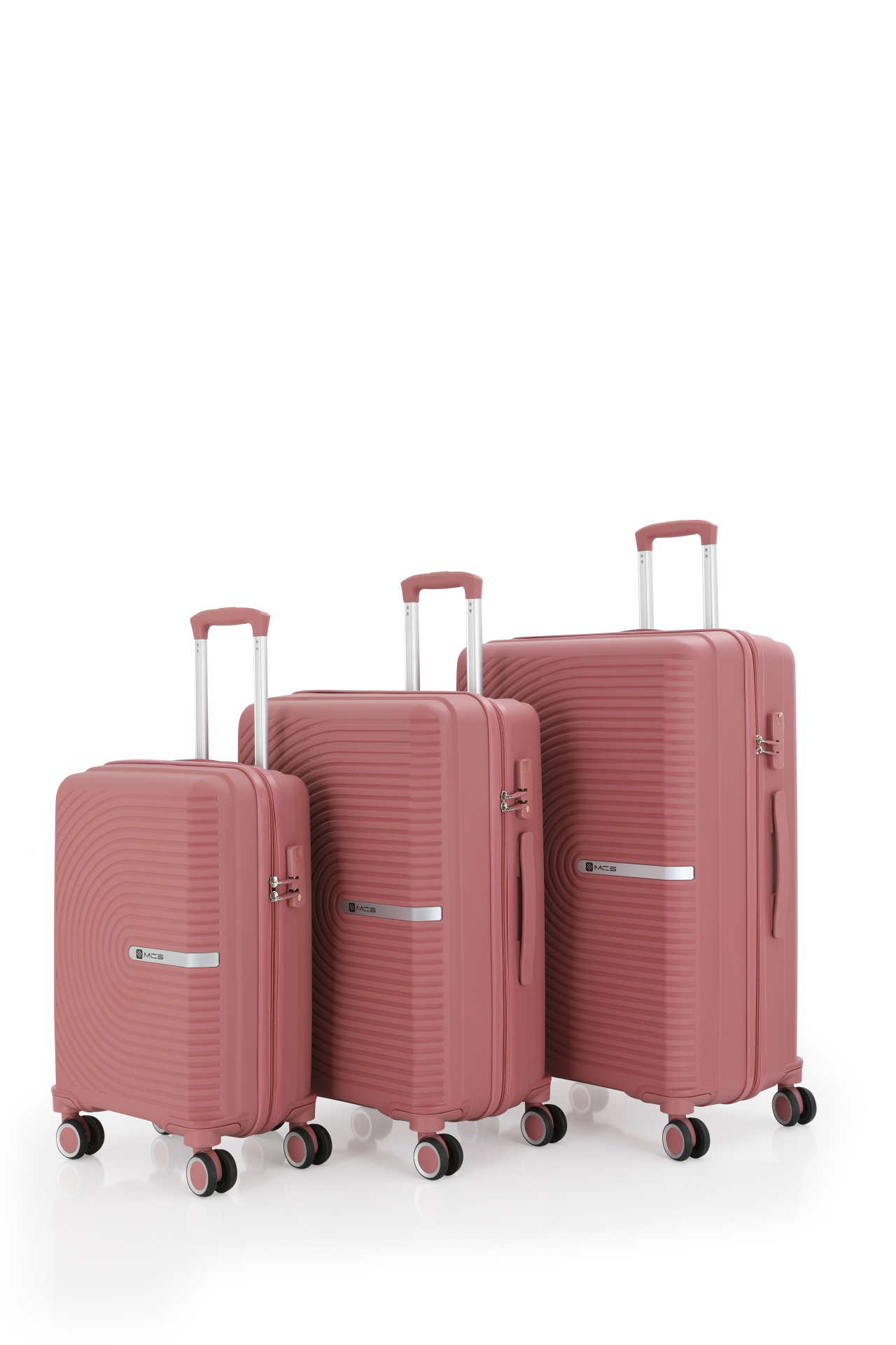 Mçs Üçlü Polipropilen Valiz Seti OLM374 Koyu Pudra