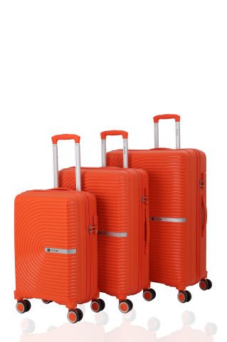 Mçs Üçlü Polipropilen Valiz Seti OLM374 Portakal