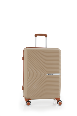 Mçs Üçlü Polipropilen Valiz Seti OLM374 Şampanya-Kahve