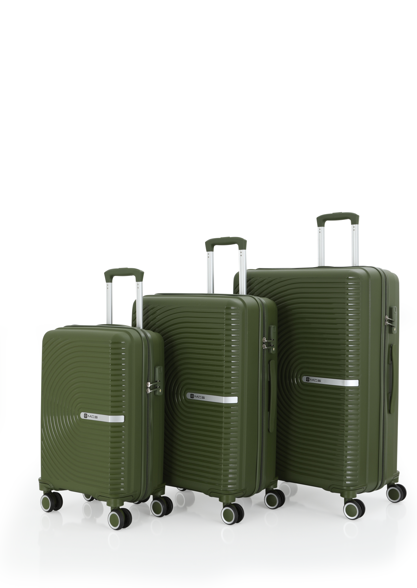Mçs Üçlü Polipropilen Valiz Seti OLM374 Haki