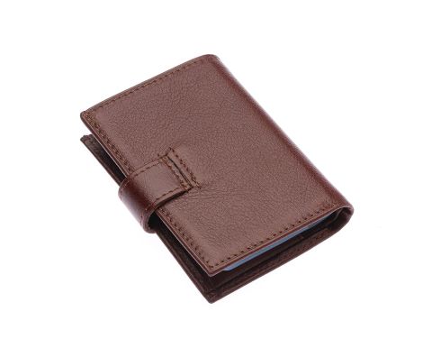 West Polo OLM613 Deri Kartlık Acı kahve