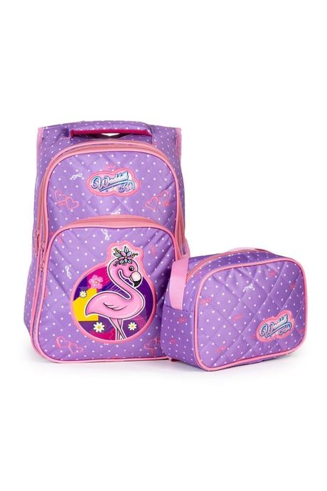 Karakterli Beslenmeli Ilkokul Sırt Çantası Lila