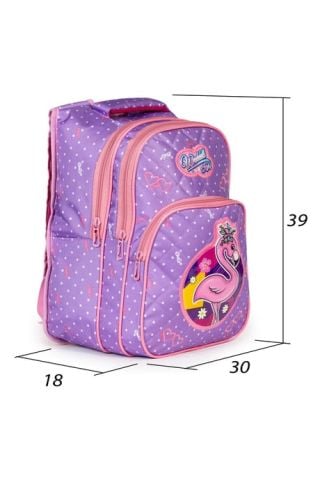 Karakterli Beslenmeli Ilkokul Sırt Çantası Lila