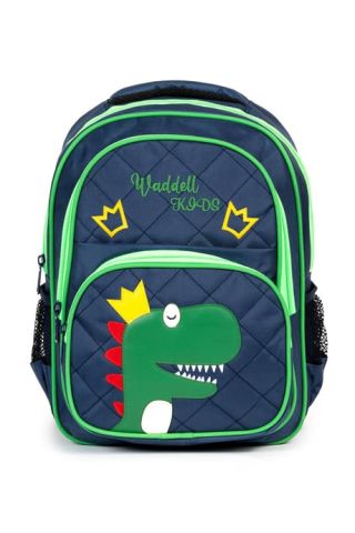 Karakterli Beslenmeli Ilkokul Sırt Çantası Yeşil