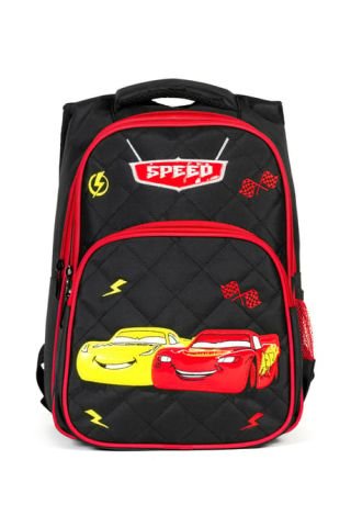 Karakterli Beslenmeli Ilkokul Sırt Çantası Siyah Kırmızı