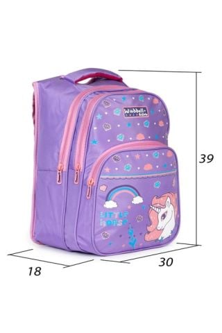 Karakterli Beslenmeli Ilkokul Sırt Çantası Lila