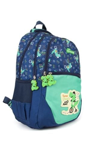 Karakterli Ilköğretim Sırt Çantası Ve Beslenme Çantası Yeşil