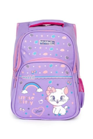 Karakterli Beslenmeli Ilkokul Sırt Çantası Koyu Lila