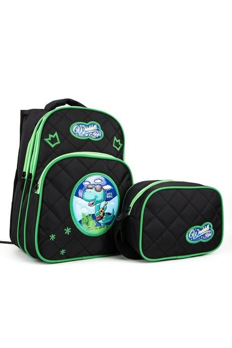 Karakterli İlköğretim Sırt Çantası Ve Beslenme Çantası Yeşil
