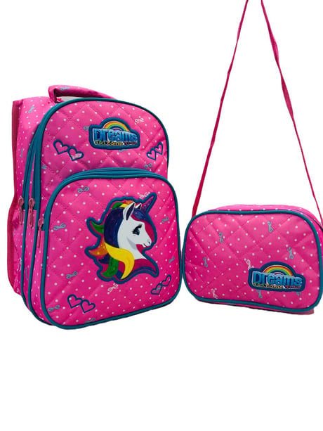 Karakterli İlköğretim Sırt Çantası Ve Beslenme Çantası Pembe