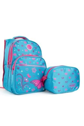 Karakterli Beslenmeli Ilkokul Sırt Çantası Turkuaz