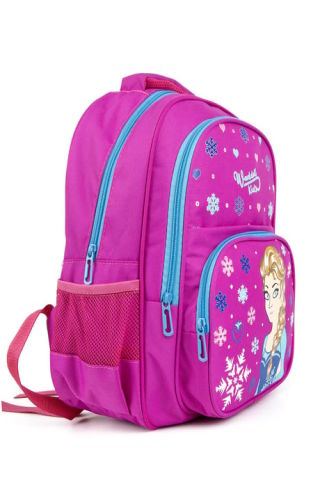 Karakterli Beslenmeli Ilkokul Sırt Çantası Fosforlu Pembe