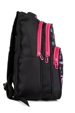 Karakterli Beslenmeli Ilkokul Sırt Çantası Koyu Siyah