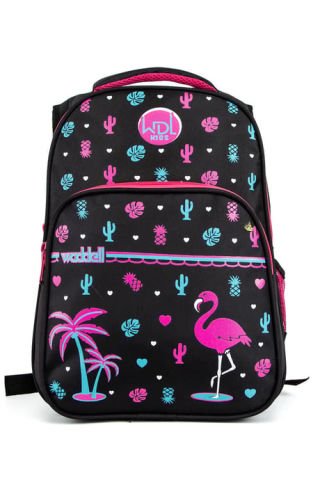 Karakterli Beslenmeli Ilkokul Sırt Çantası Koyu Siyah