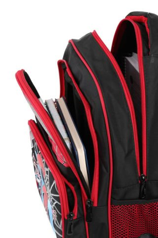 Karakterli Beslenmeli Ilkokul Sırt Çantası Açık Kırmızı